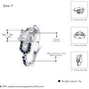 BLACK AWN 2023 New Genuine 100% Sterling 925 Silver Jewelry Square Engagement Rings for Women Gift C415