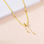 OIMG 316L Stainless Steel Vintage Butterfly Golden Necklace Women   Blade Snake Chains Aesthetic Charms Choker Women jewelry Gif