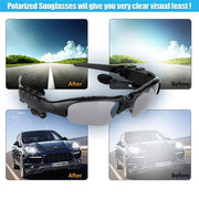 Bluetooth-compatible Glasses Stereo Wireless Headphones With Microphone Polarized Sunglasses Noise Cancelling Earphones