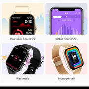 Women Smart Watch Men 1.69&quot Full Touch Screen Heart Rate Fitness Tracker Ladies Watch Bluetooth Call Smart  for Android IOS