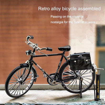 Mini Retro Bicycle Model Alloy Metal Bike Sliding Assembled Version  Adult Simulation Collection Gifts Toys For Children Boys