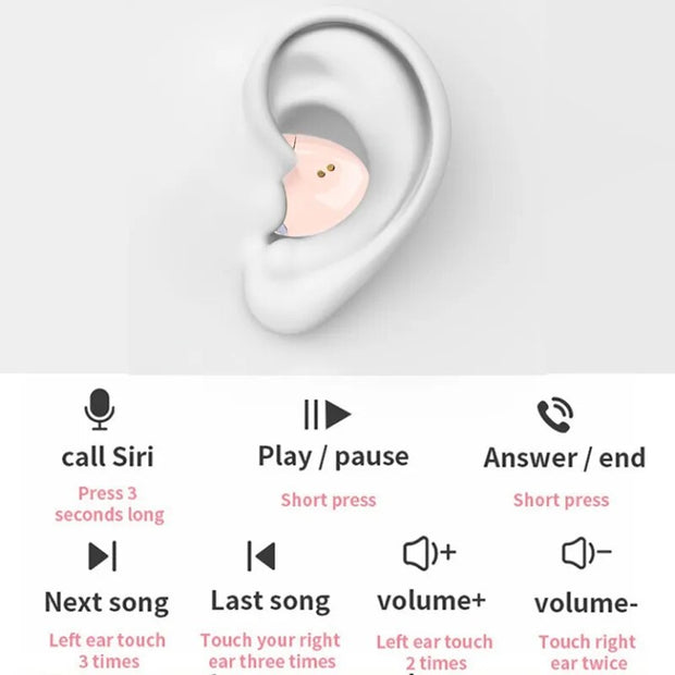 Ecouteur sans fil invisible confortable pour le sommeil