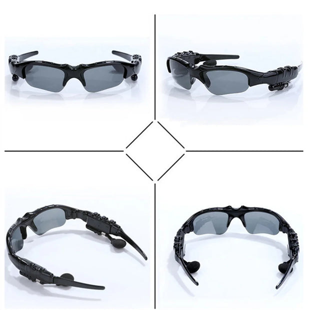 Bluetooth-compatible Glasses Stereo Wireless Headphones With Microphone Polarized Sunglasses Noise Cancelling Earphones