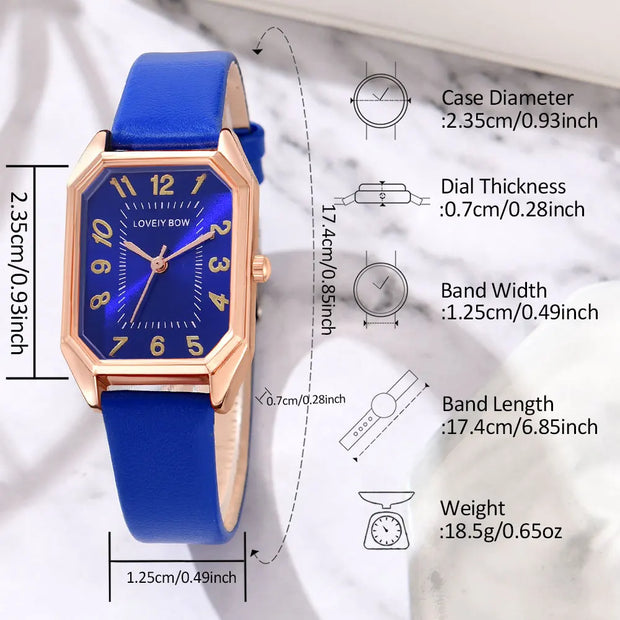 Montre pour Femme avec Bijoux -5 En 1 cv