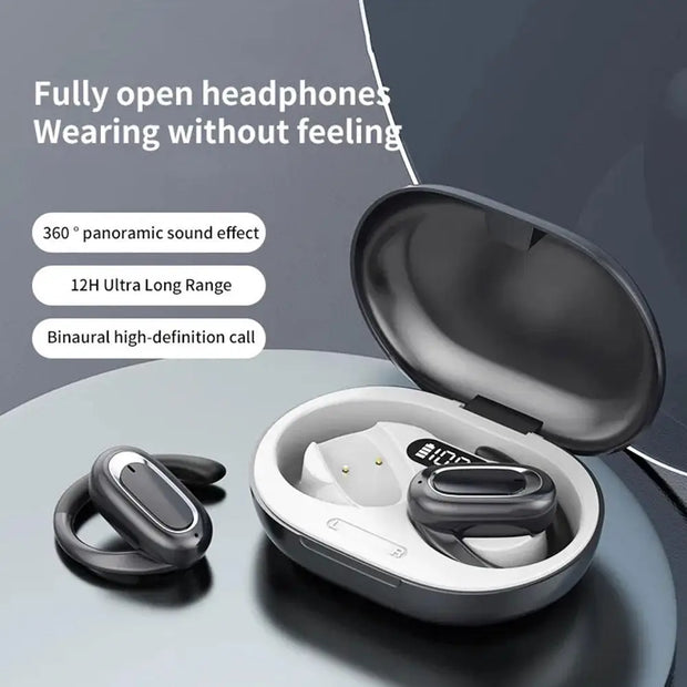 Bluetooth 5.3 Wireless Sport Earphones LED Digital HiFi Stereo Noise Gaming Reduction Headphones Display P5H0
