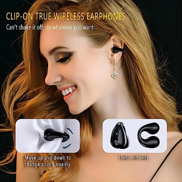 Original TWS Waterproof Bluetooth Earphones Open Ear Clip Earbuds Wireless Headphones with Mic Headsets for Android&iPhone