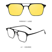 ZIROSAT 9910 Polarized Sunglasses Men Women Magnetic Clip On Glasses Titanium Optical Prescription Eyewear Frames Eyeglasses