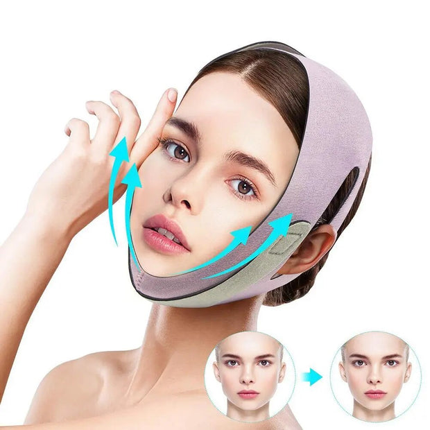 Face Lifting Slimming Belt Chin Cheek Lift Up Breathable Sleep Bandage Massage Graphene V Shape Tools Facial Sleeping Beaut E2D1