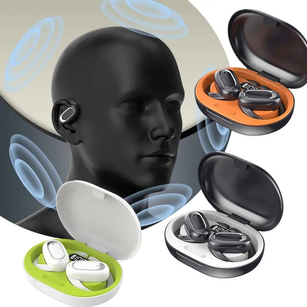 Bluetooth 5.3 Wireless Sport Earphones LED Digital HiFi Stereo Noise Gaming Reduction Headphones Display P5H0