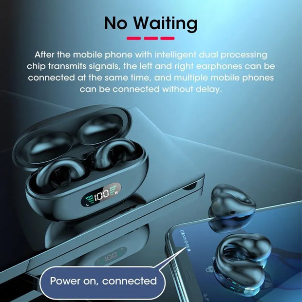 2023 For Sound Earcuffs TWS Earbuds Wireless Earphones Bluetooth 5.3 Headphone HiFi Stereo Sports Waterproof Earhook Mic