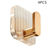 Acrylic Tranparent Multifunction Wall Hook Key Cloth Organizer Hanger Bathroom Robe Towel Rack Kitchen Hardware Hooks