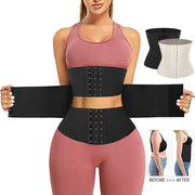 Women Waist Support Trainer Shaper Bandage Wrap Cinchers Lower Belly Fat Hourglass Belly Band Weight Loss Sweat Slimming Girdle