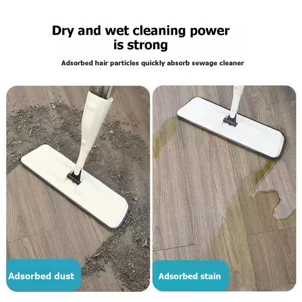 A56X Spray Mop Replaceable Mop Pad Mop Wet And Dry Dual-Use Flat Floor Cleaning Mop