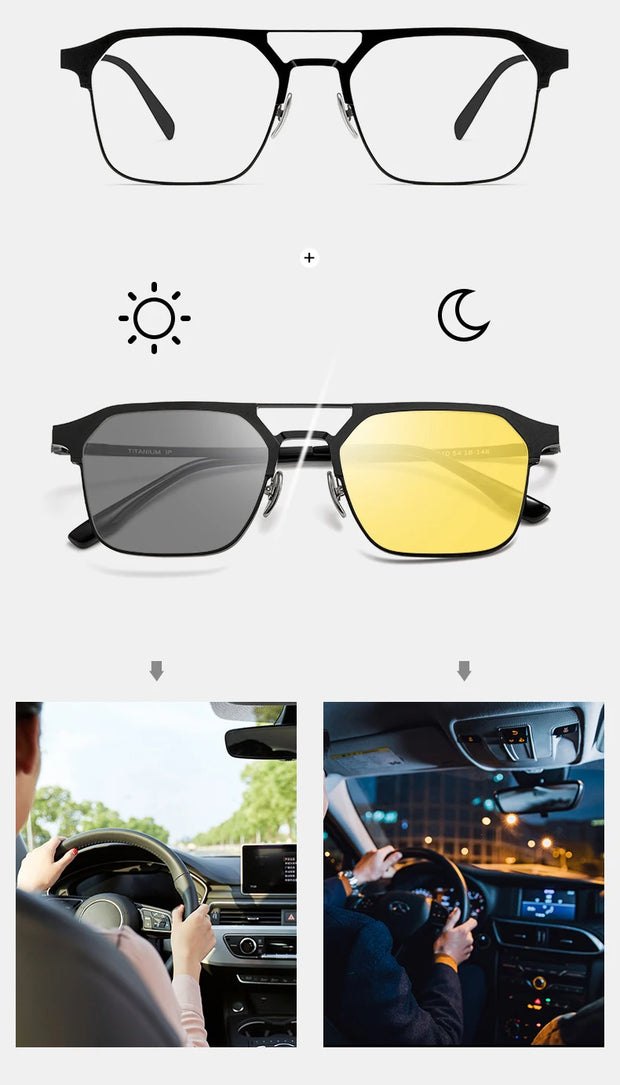 ZIROSAT 9910 Polarized Sunglasses Men Women Magnetic Clip On Glasses Titanium Optical Prescription Eyewear Frames Eyeglasses