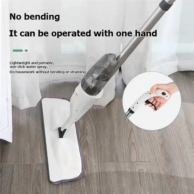 A56X Spray Mop Replaceable Mop Pad Mop Wet And Dry Dual-Use Flat Floor Cleaning Mop