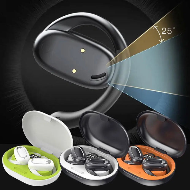 Bluetooth 5.3 Wireless Sport Earphones LED Digital HiFi Stereo Noise Gaming Reduction Headphones Display P5H0