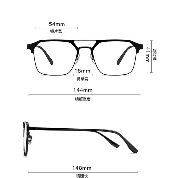 ZIROSAT 9910 Polarized Sunglasses Men Women Magnetic Clip On Glasses Titanium Optical Prescription Eyewear Frames Eyeglasses