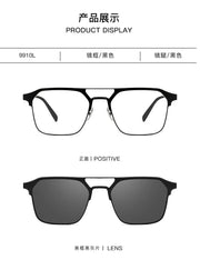 ZIROSAT 9910 Polarized Sunglasses Men Women Magnetic Clip On Glasses Titanium Optical Prescription Eyewear Frames Eyeglasses